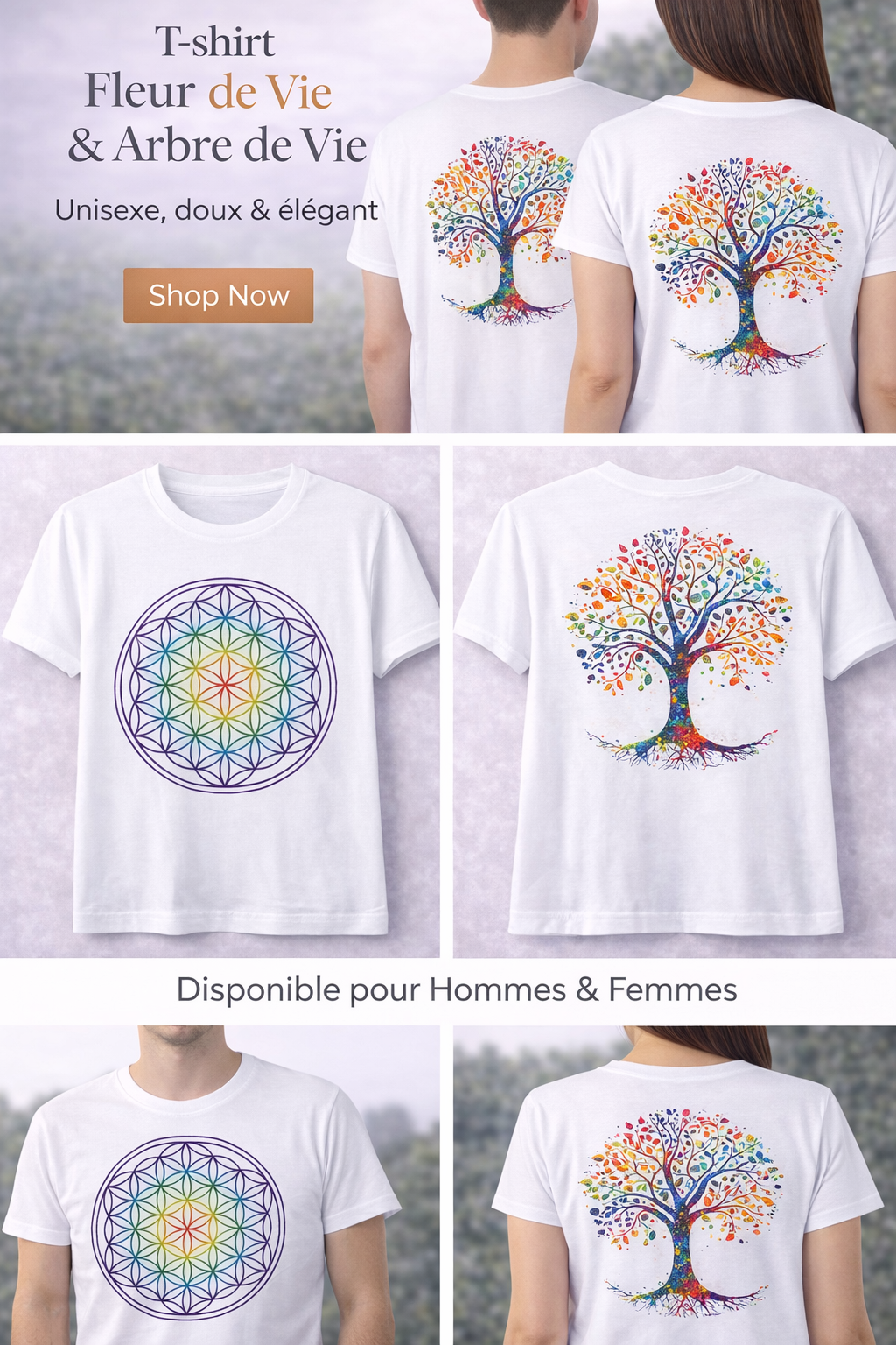 T-shirt géométrie sacré 100% coton – Image 1