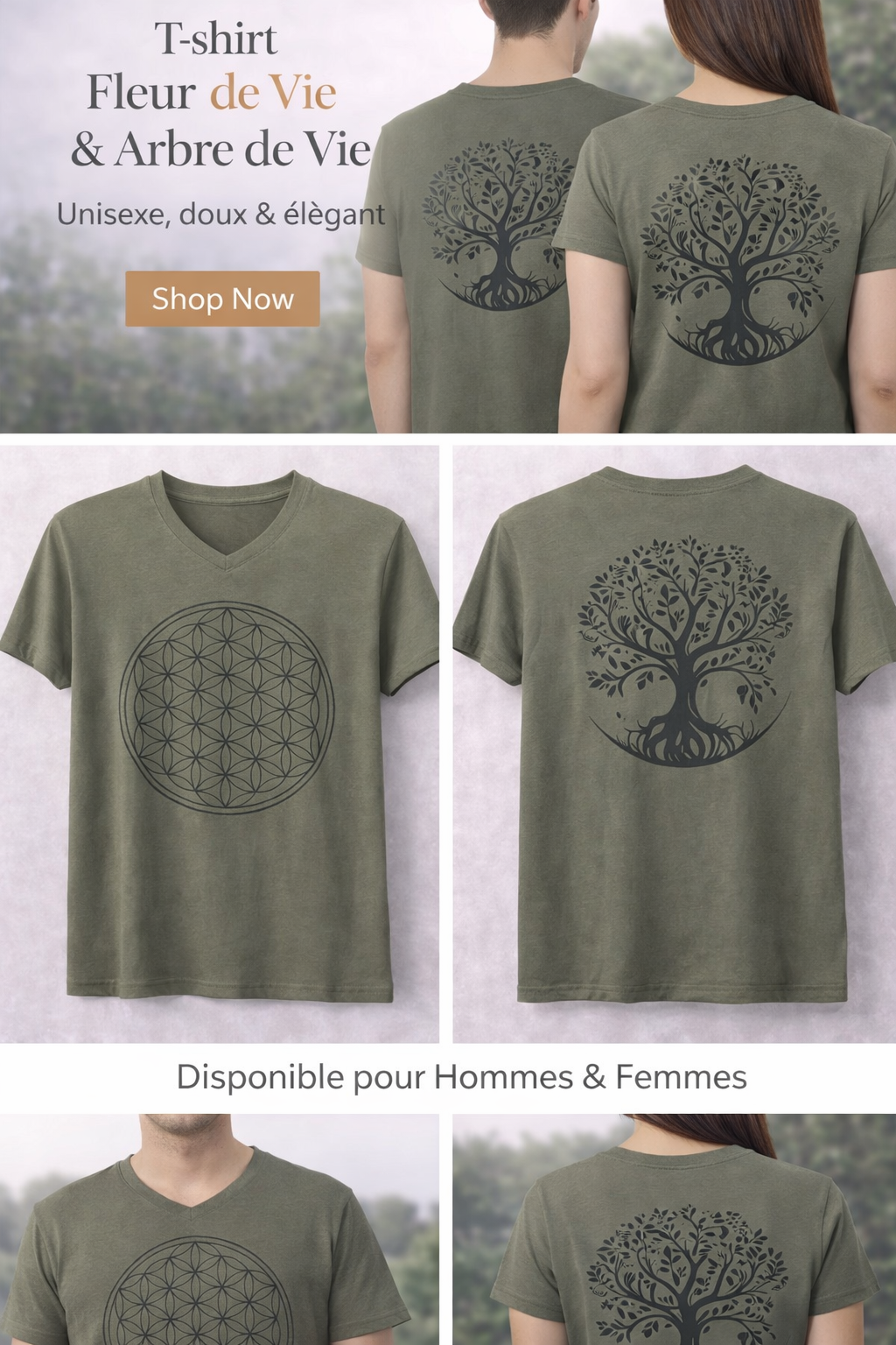 T-shirt géométrie sacré 100% coton – Image 1