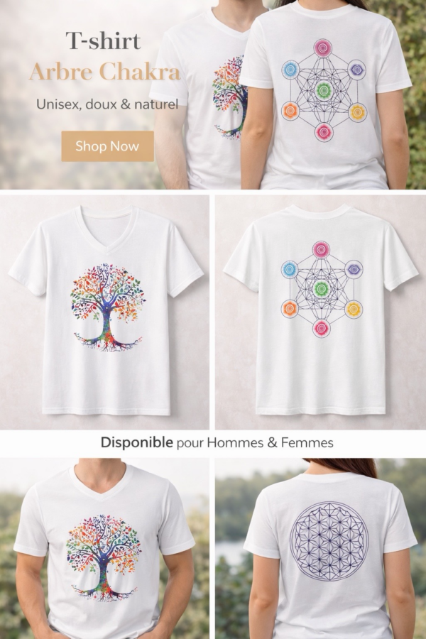 T-shirt géométrie sacré 100% coton