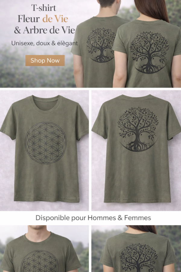 T-shirt géométrie sacré 100% coton