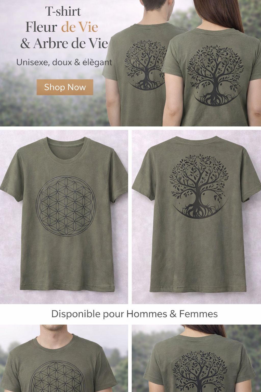 T-shirt géométrie sacré 100% coton – Image 1