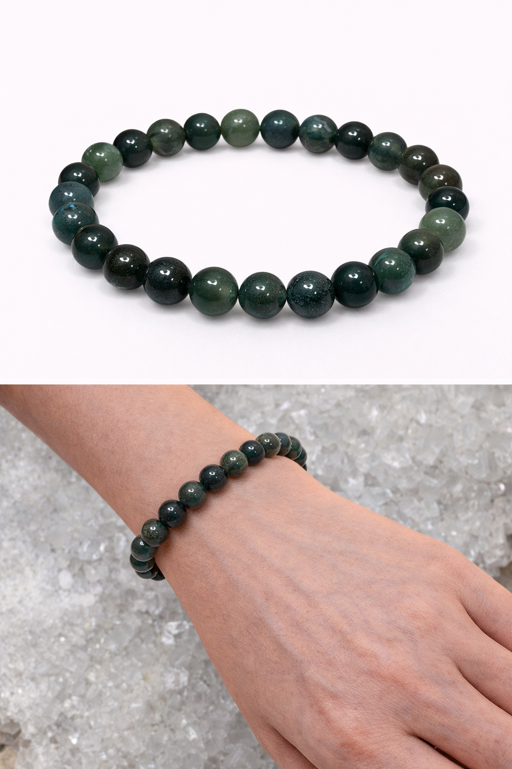 Pierre "harmonie et équilibre" Agate mousse – Image 1