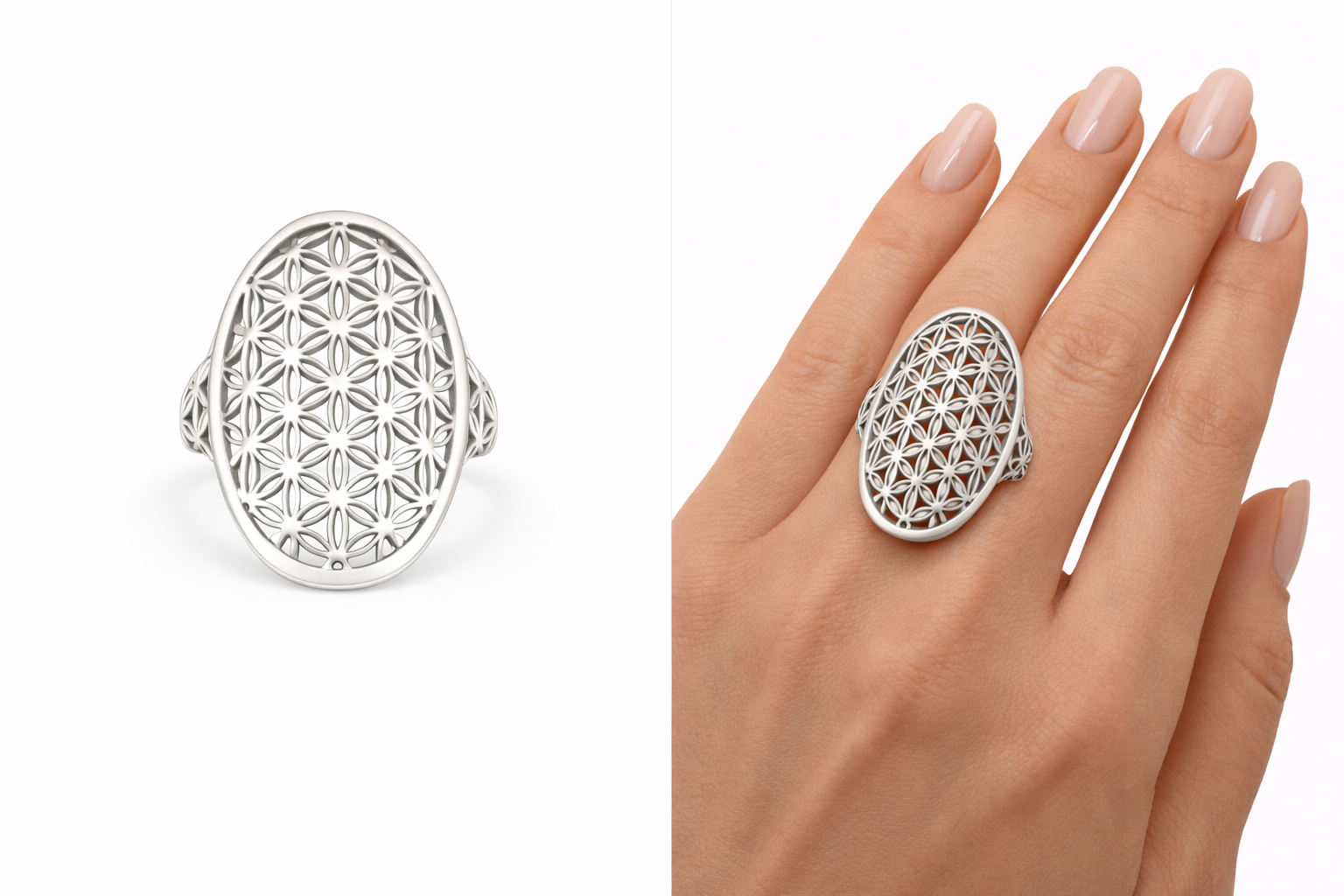 bague fleur de vie – Image 1