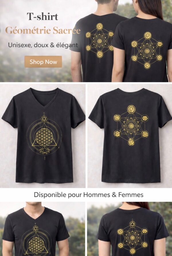 T-shirt géométrie sacré 100% coton