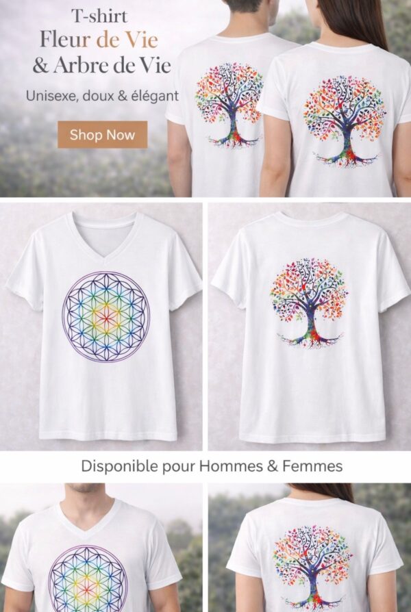 T-shirt géométrie sacré 100% coton