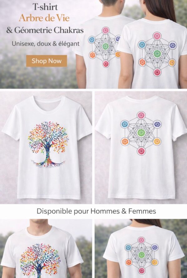 T-shirt géométrie sacré 100% coton
