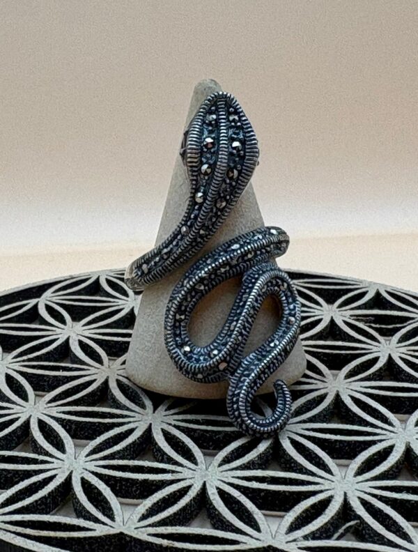 bague serpent argent