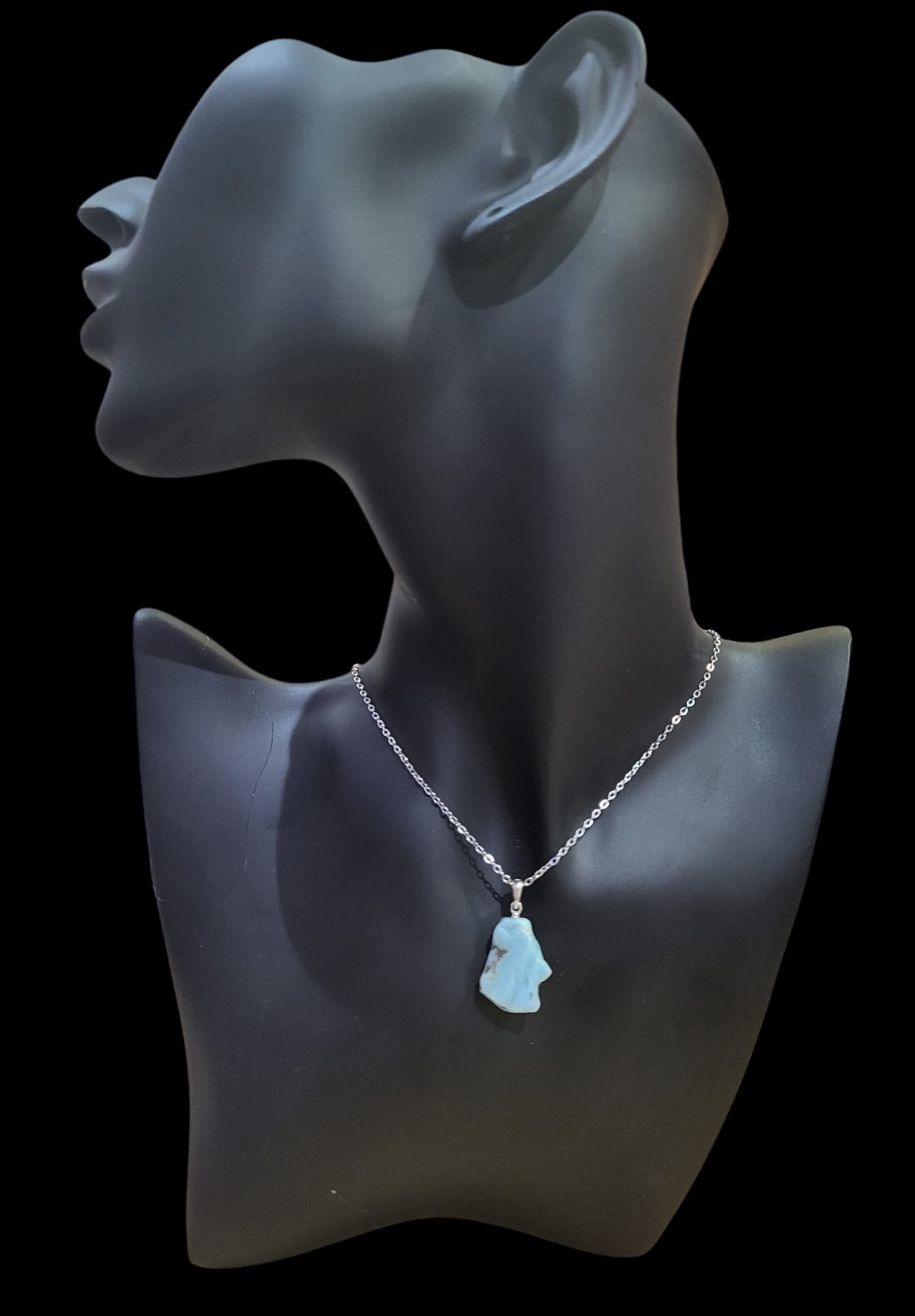 Collier pierre "sérénité" Larimar – Image 1