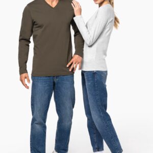 T-shirt col V manches longues homme – Image 5