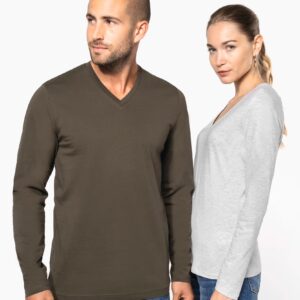 T-shirt col V manches longues homme – Image 7