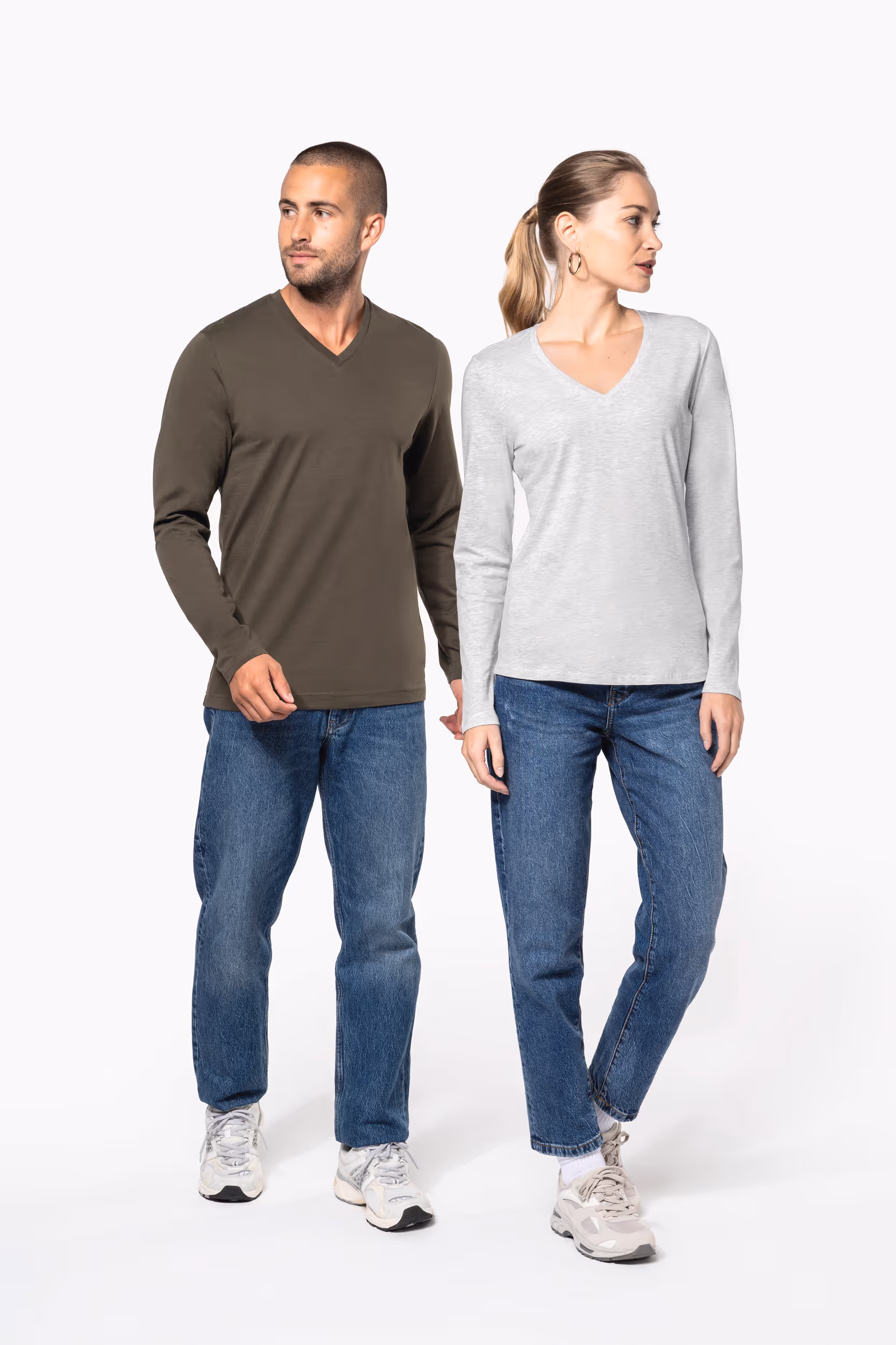 T-shirt col V manches longues homme – Image 9