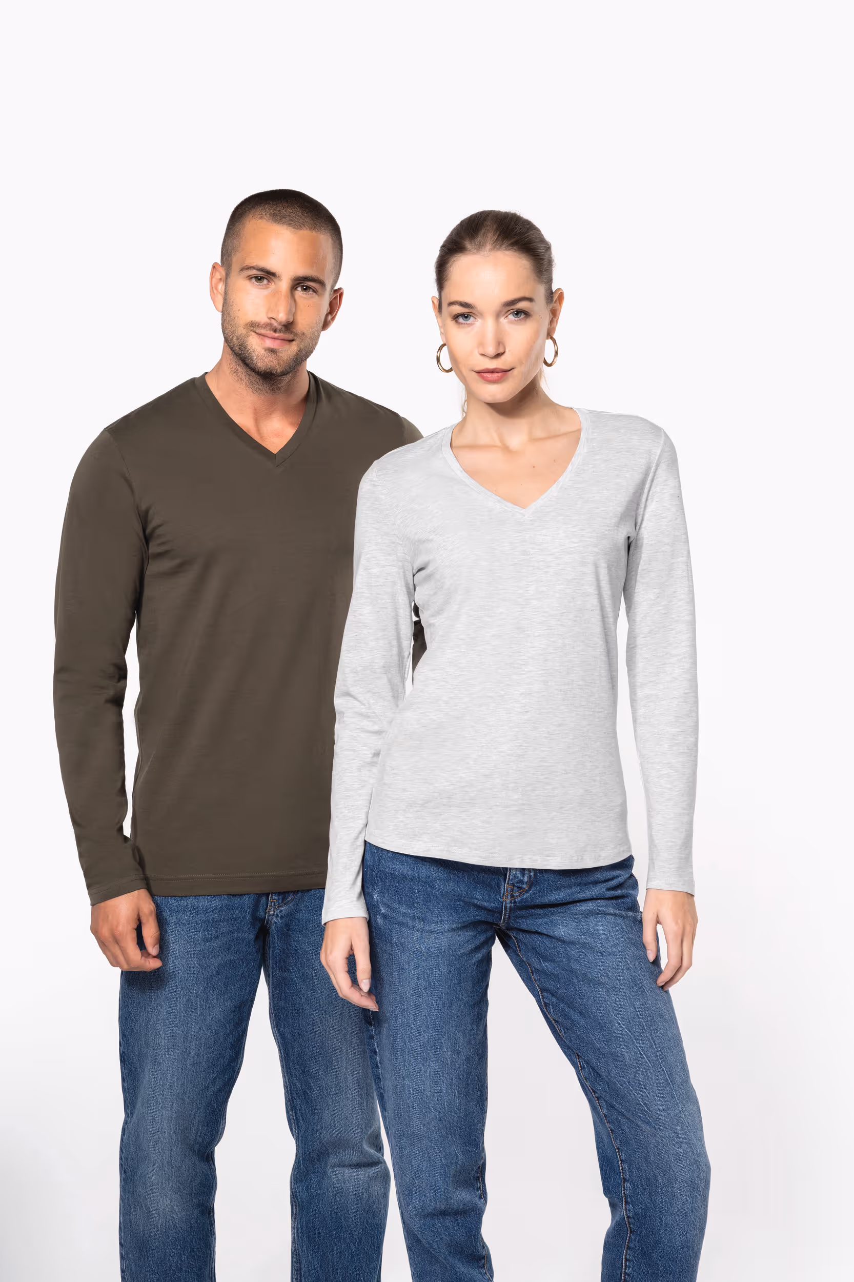T-shirt col V manches longues homme – Image 4