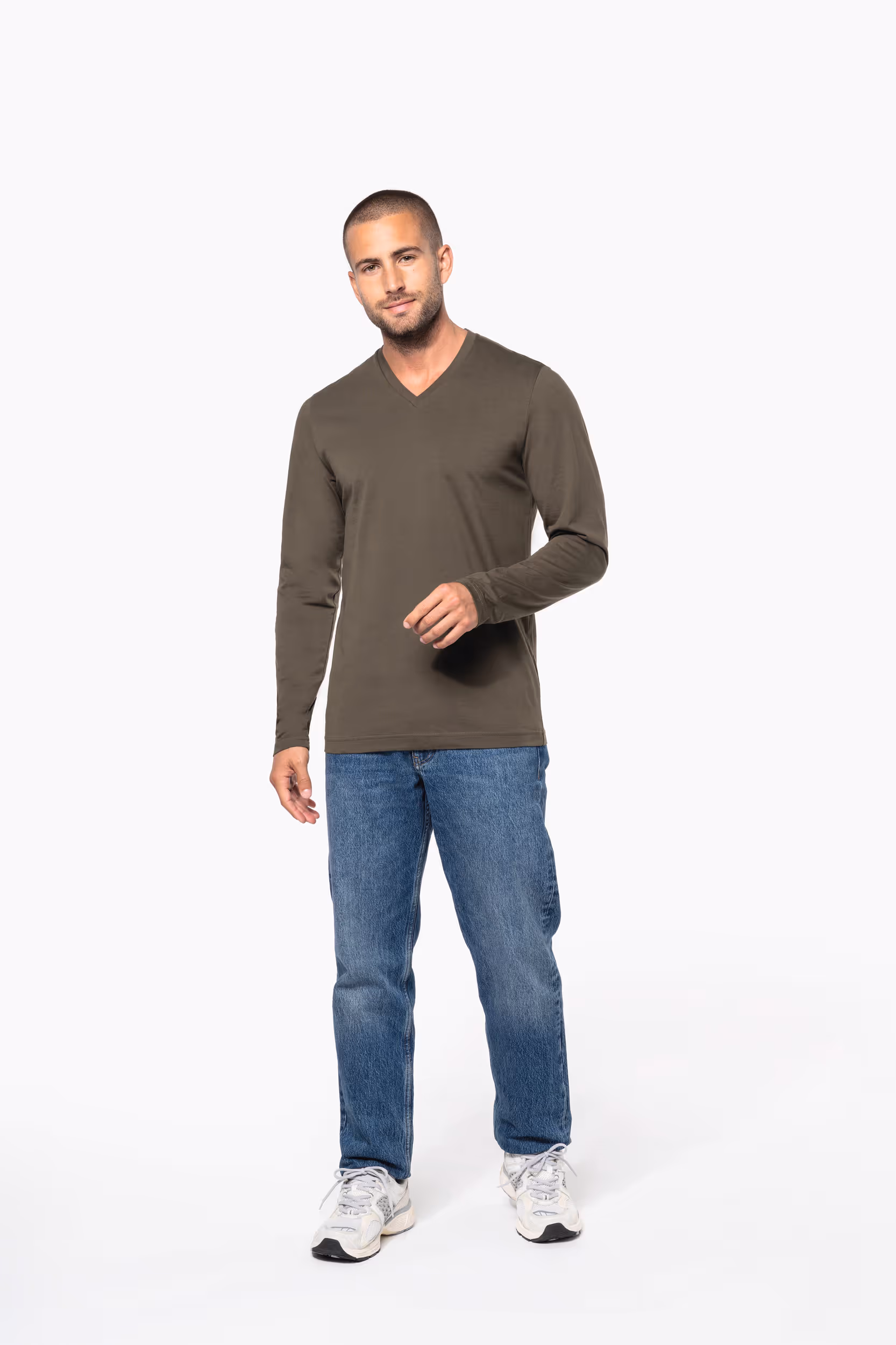 T-shirt col V manches longues homme – Image 6