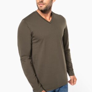 T-shirt col V manches longues homme – Image 10