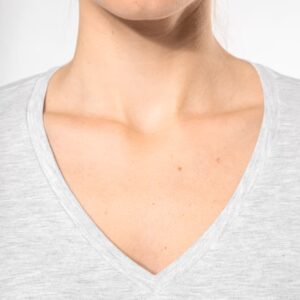 T-shirt col V manches longues femme – Image 3