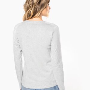 T-shirt col rond manches longues femme – Image 2