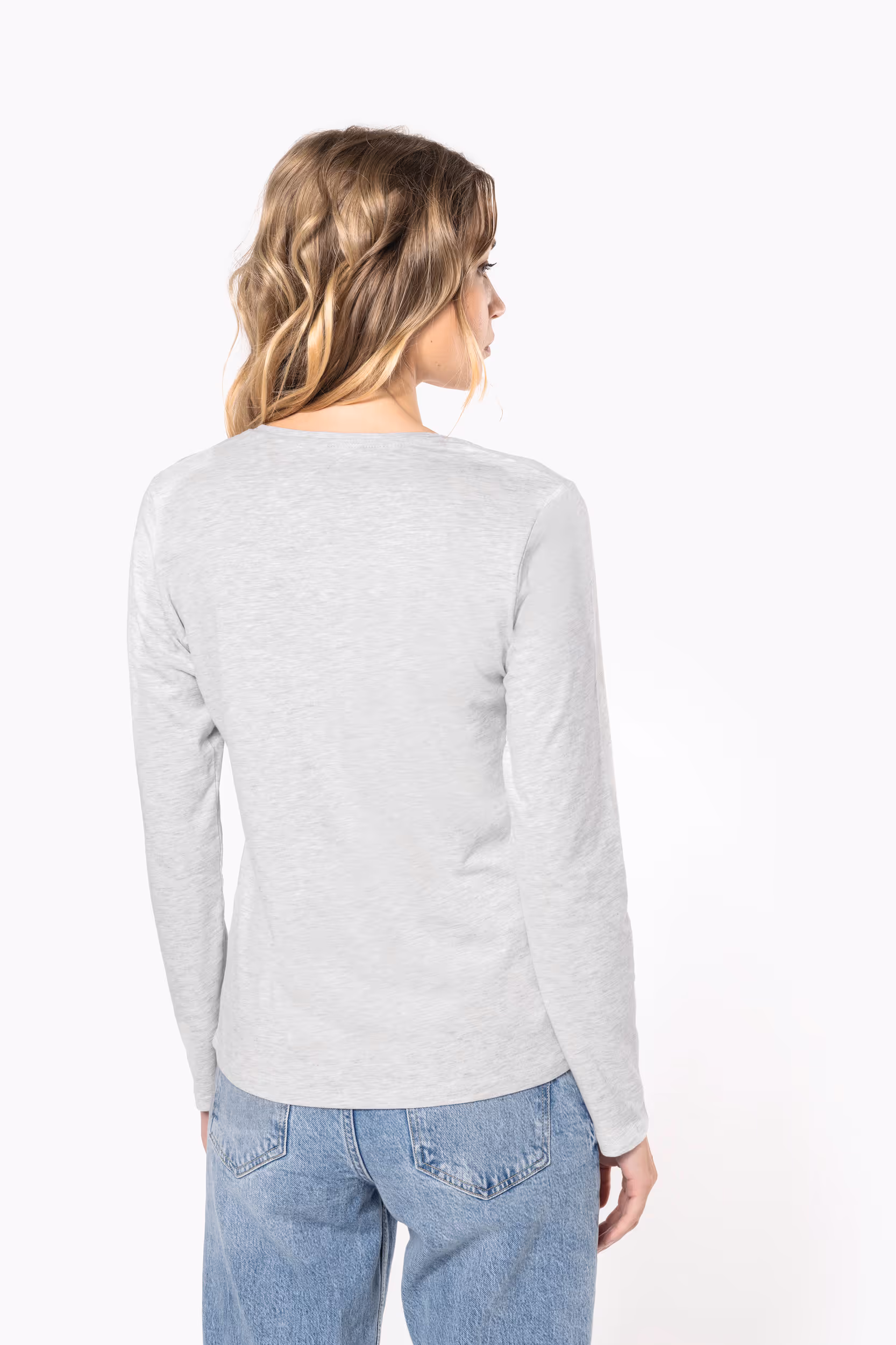 T-shirt col rond manches longues femme – Image 2