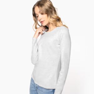 T-shirt col rond manches longues femme – Image 1