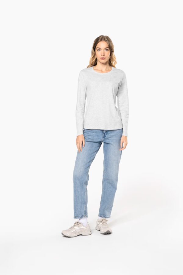 T-shirt col rond manches longues femme