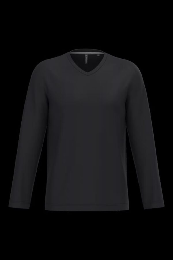 T-shirt col V manches longues homme