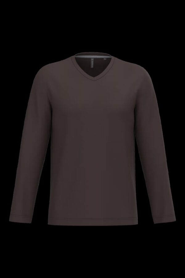T-shirt col V manches longues homme