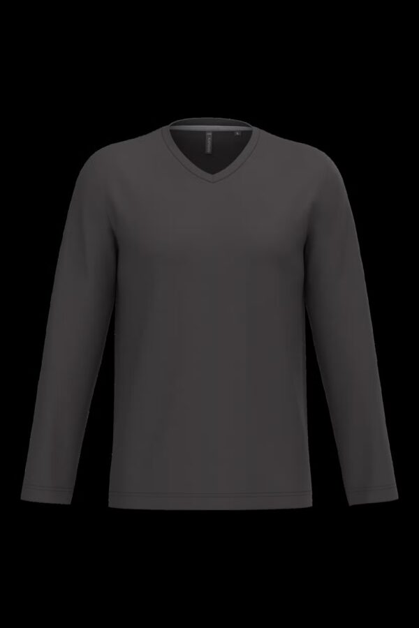 T-shirt col V manches longues homme