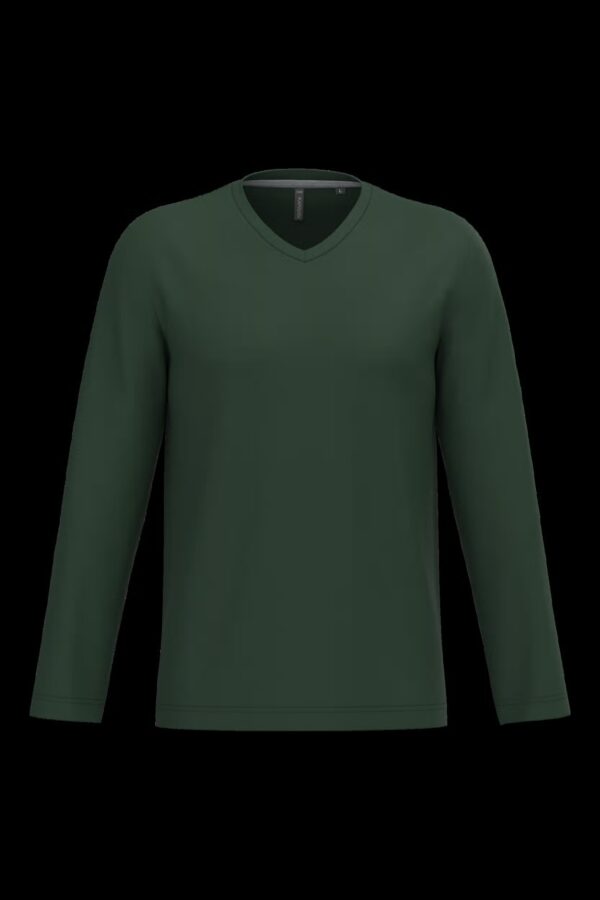 T-shirt col V manches longues homme