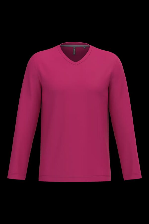 T-shirt col V manches longues homme