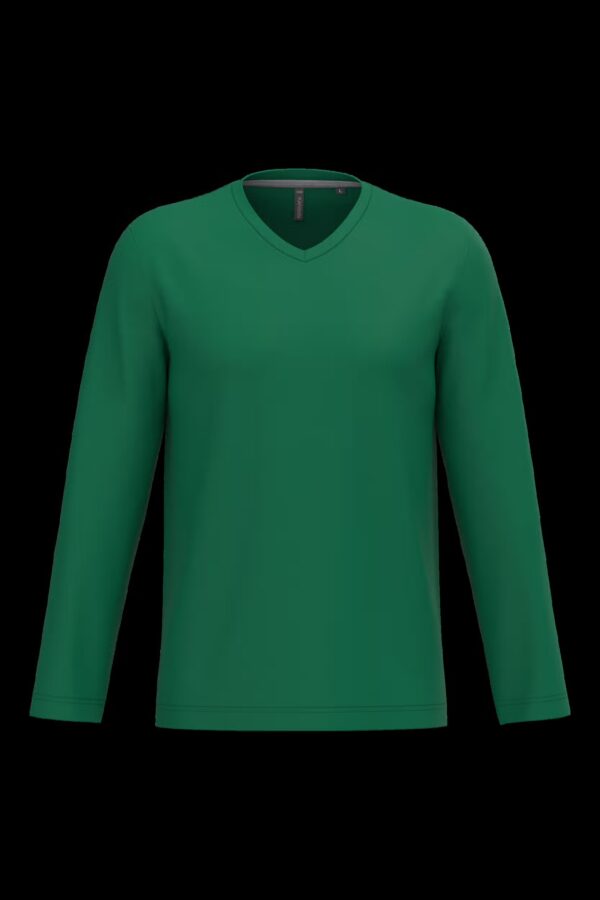 T-shirt col V manches longues homme