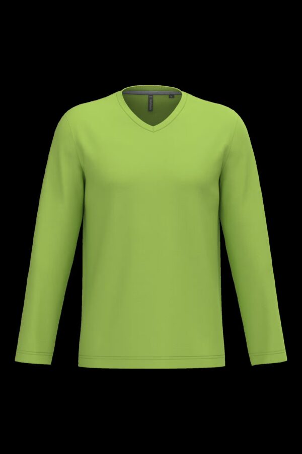 T-shirt col V manches longues homme