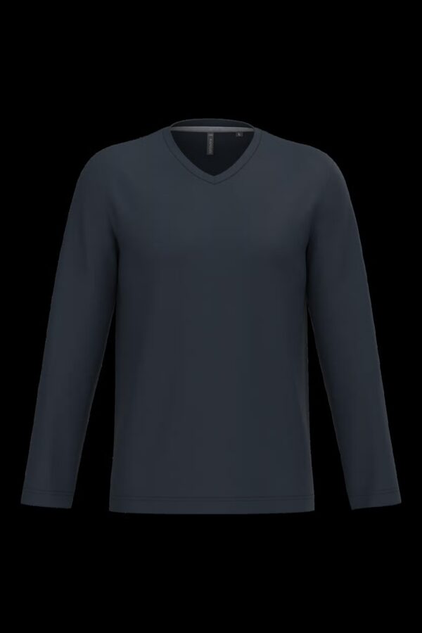 T-shirt col V manches longues homme