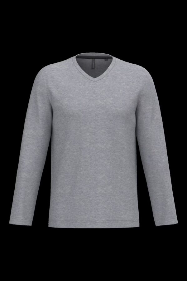 T-shirt col V manches longues homme