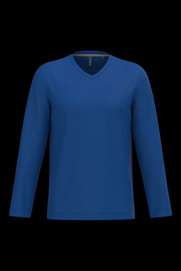 T-shirt col V manches longues homme