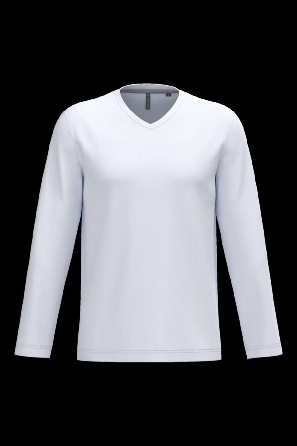 T-shirt col V manches longues homme