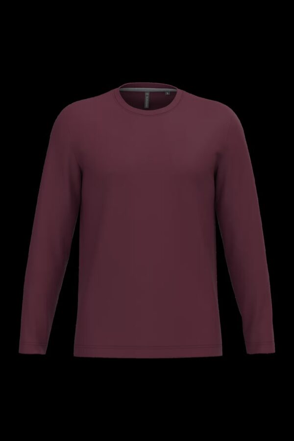 T-shirt col rond manches longues homme