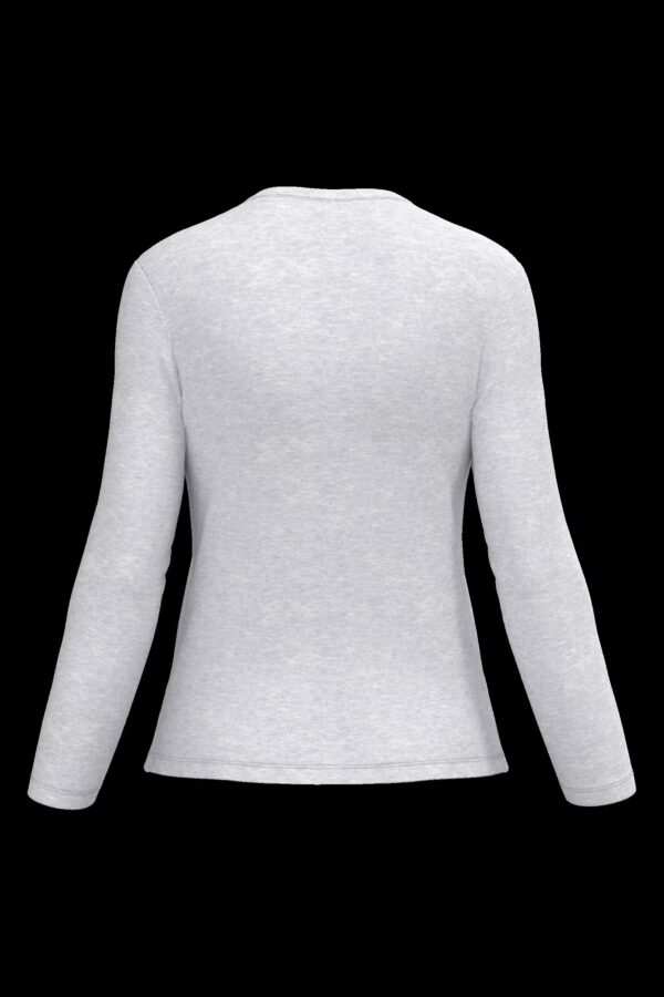 T-shirt col V manches longues femme