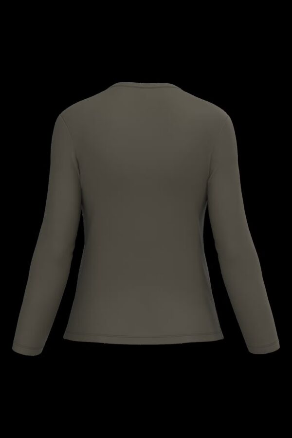 T-shirt col V manches longues femme