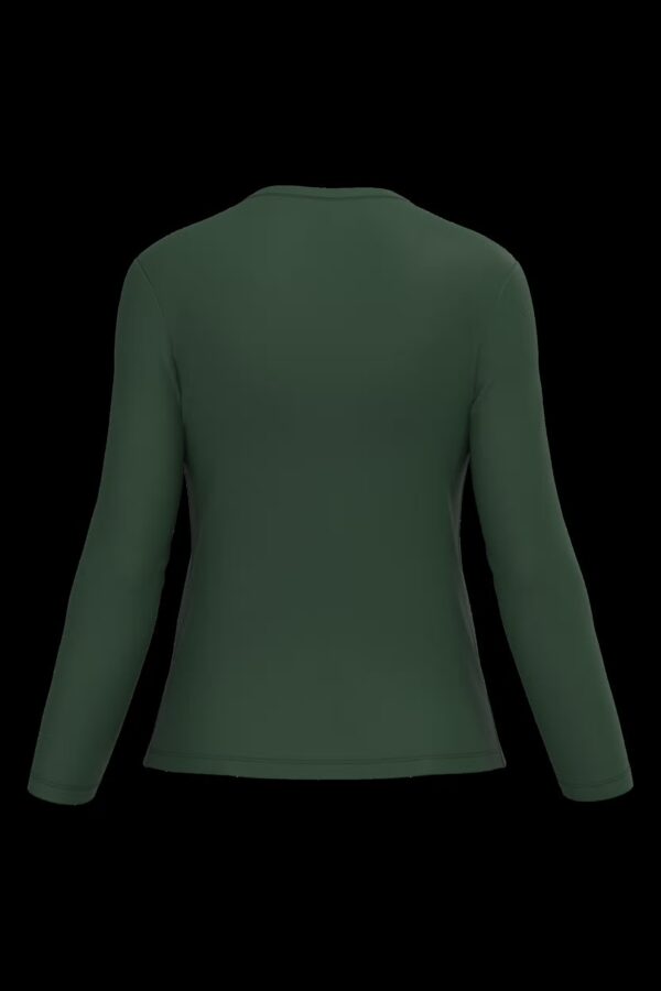 T-shirt col V manches longues femme