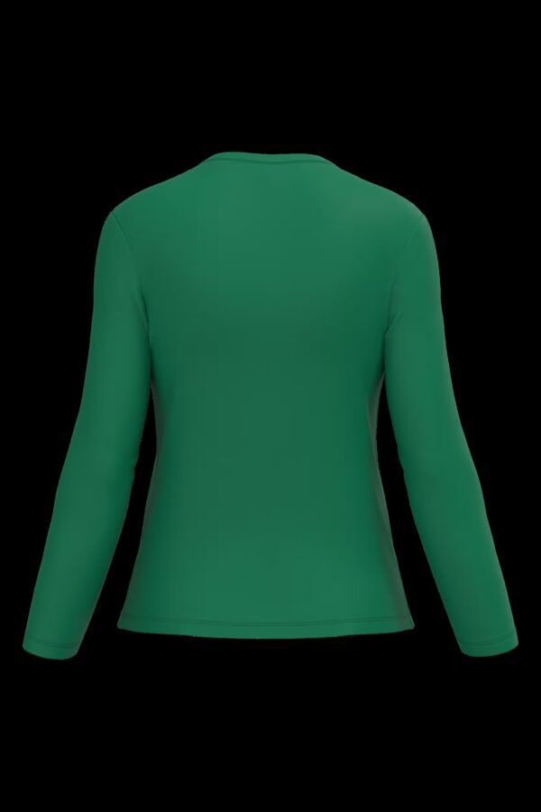 T-shirt col V manches longues femme