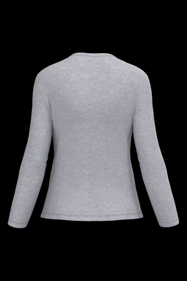 T-shirt col V manches longues femme