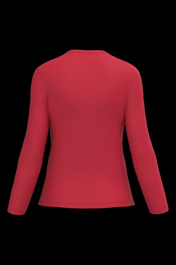 T-shirt col V manches longues femme