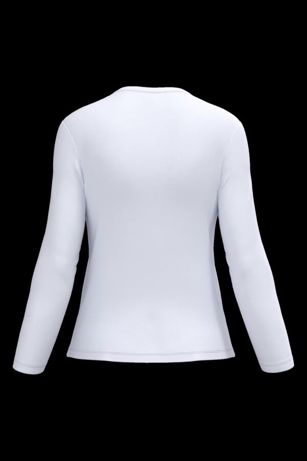 T-shirt col V manches longues femme