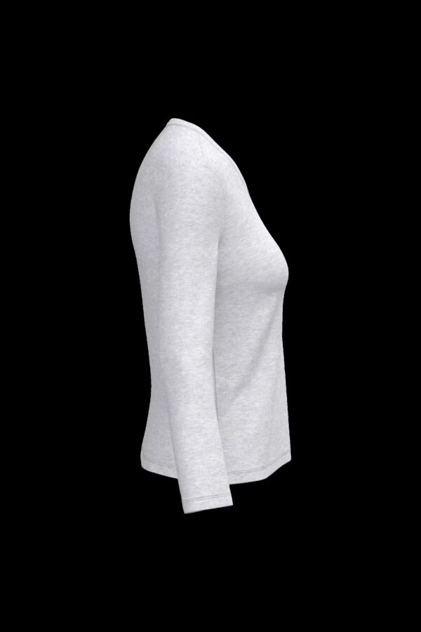 T-shirt col V manches longues femme