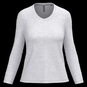 T-shirt col V manches longues femme – Image 16