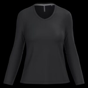 T-shirt col V manches longues femme – Image 13