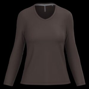 T-shirt col V manches longues femme – Image 19