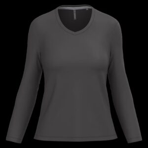 T-shirt col V manches longues femme – Image 22