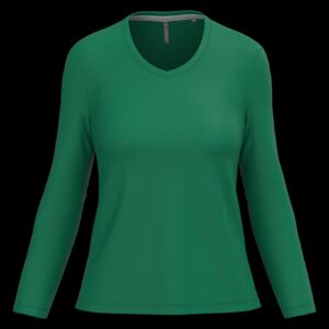 T-shirt col V manches longues femme – Image 34
