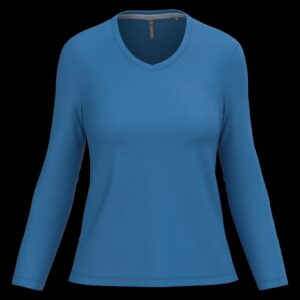 T-shirt col V manches longues femme – Image 37