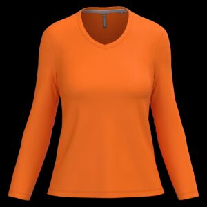 T-shirt col V manches longues femme – Image 49